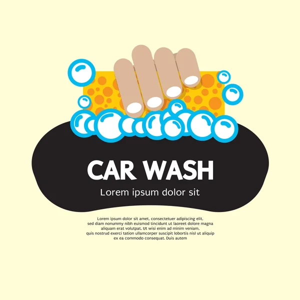 Car Wash Vector Illustration — Stock Vector