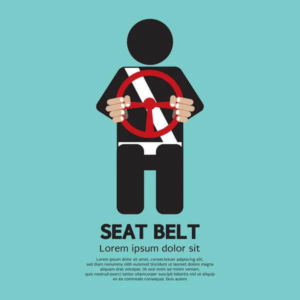 Seat Belt Vector Ilustração — Vetor de Stock