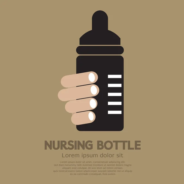 Botella de enfermería Vector Ilustración — Vector de stock