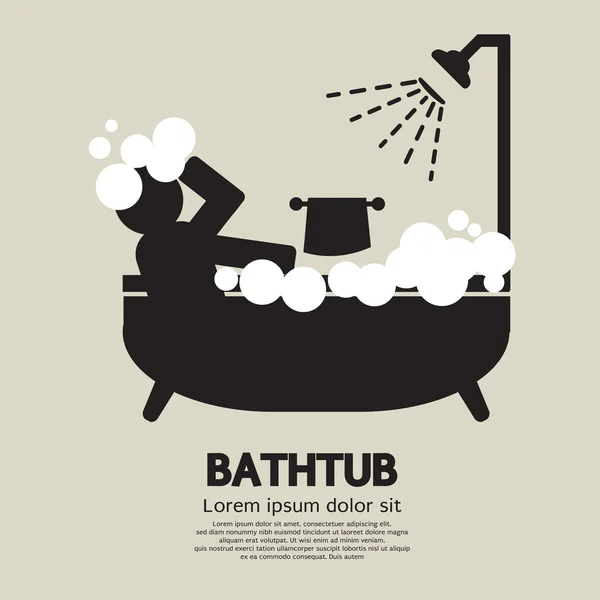 Illustration vectorielle de baignoire — Image vectorielle