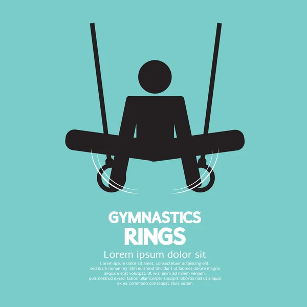 Ringen gymnastiek vectorillustratie — Stockvector