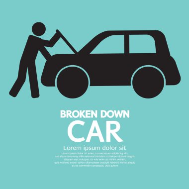 Araba vektör çizim kırık