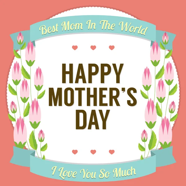 Happy Mother 's Day Vektor Illustration — Stockvektor