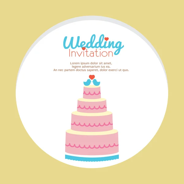 Invitación de boda vector ilustración — Vector de stock