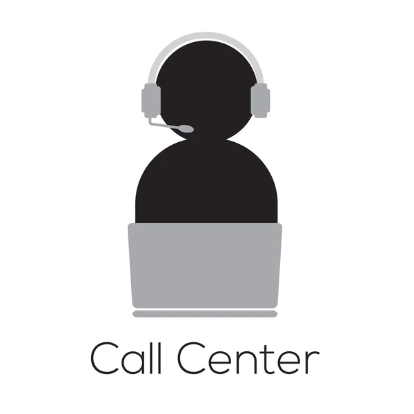 Ícone do Call Center — Vetor de Stock