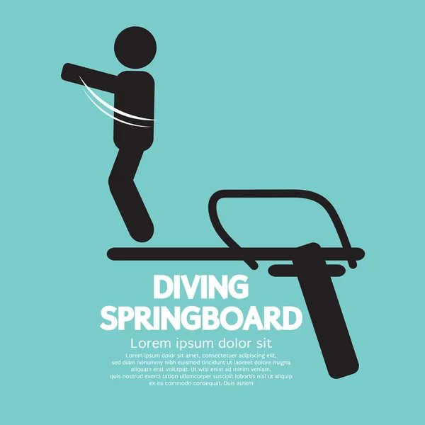 Diving Springboard Vector Illustration — Stock Vector