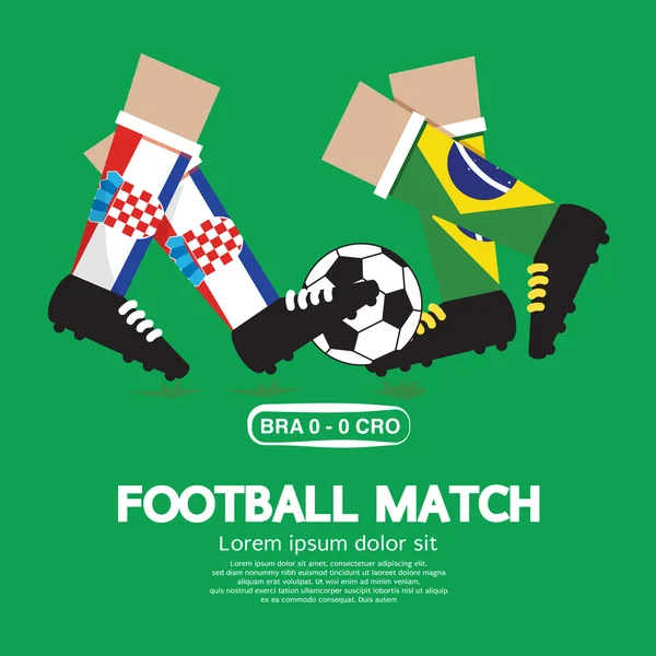 Futebol Match Vector Ilustração — Vetor de Stock