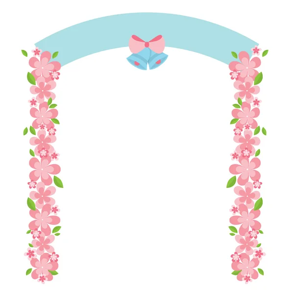 Flores Arco Vector Ilustración — Archivo Imágenes Vectoriales