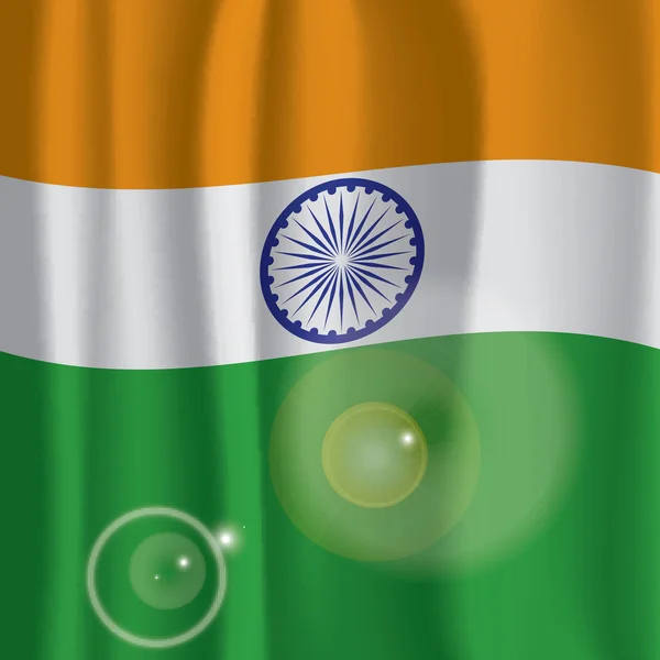 Indie flaga ilustracja wektorowa kurtyny — Wektor stockowy