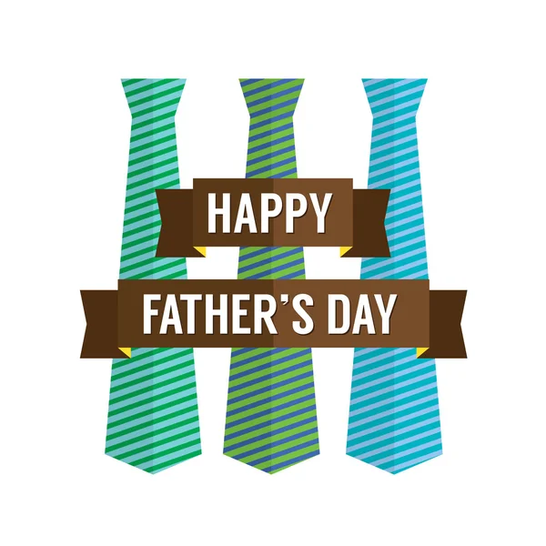 Illustration vectorielle fête des pères heureux — Image vectorielle