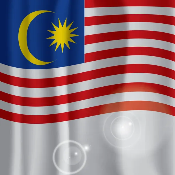 Malásia Bandeira Cortina Vector Ilustração —  Vetores de Stock