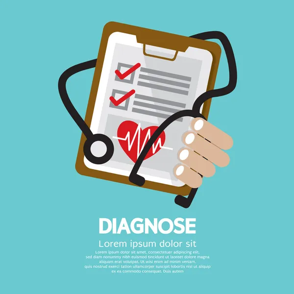 Diagnose vectorillustratie — Stockvector