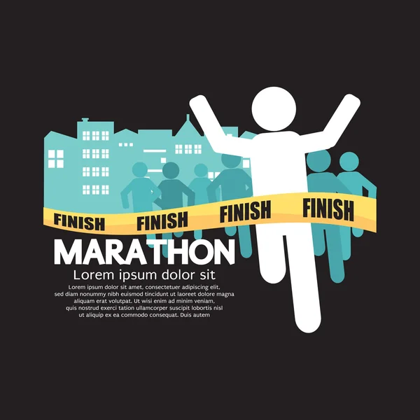 Marathon Vector Illustration — Stock Vector