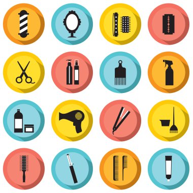 kuaförlük Icons set 