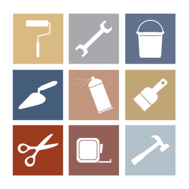 9 araçları simgeleri çalışma kümesi