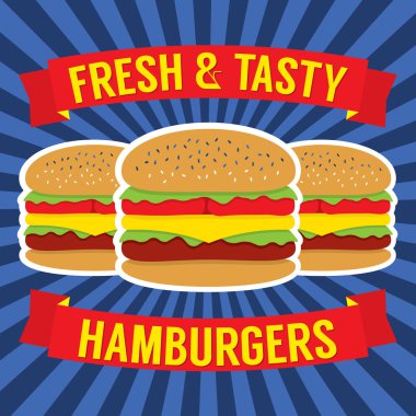 Hamburger vektör çizim