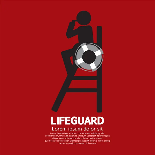 Lifeguard Vector Illustration — Stock Vector