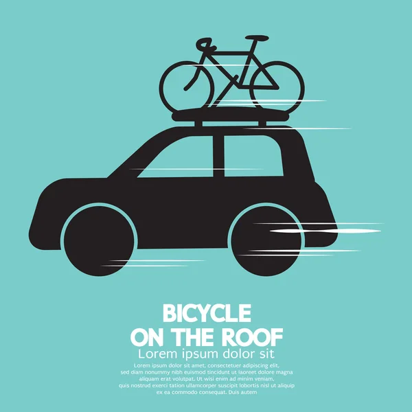 Bicicletta sul tetto — Vettoriale Stock