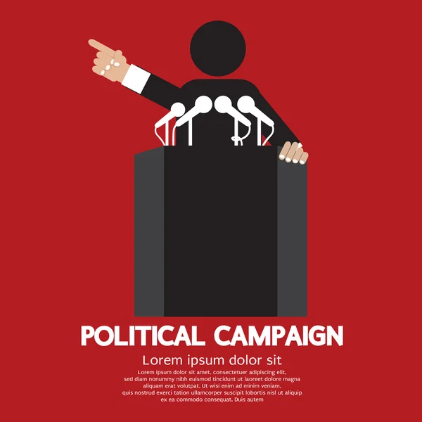 Campaña política Vector Ilustración — Vector de stock