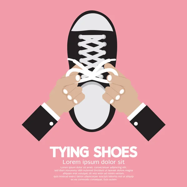 Tying Shoes Vector Illustration — Stock Vector