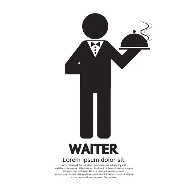 ウェイターのベクトル図 — ストックベクタ