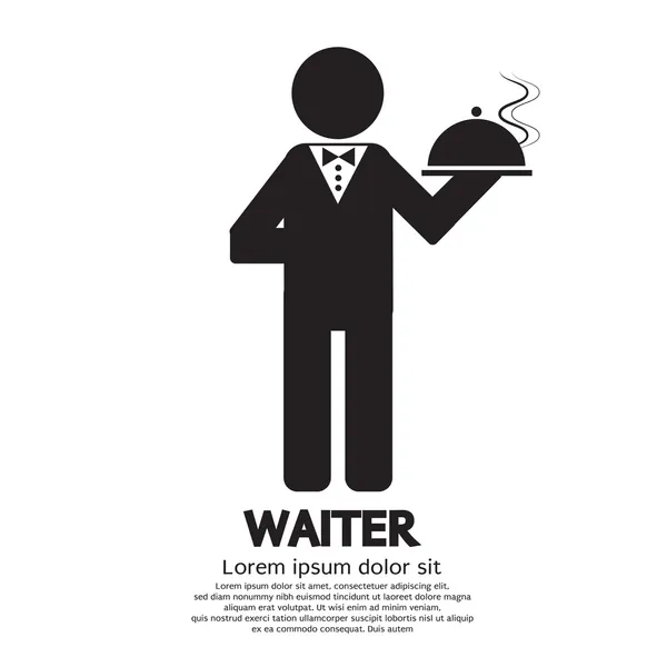 Waiter Vector Illustration — Stock Vector