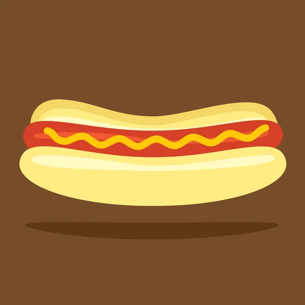 Hotdog bun vektor illustration — Stock vektor