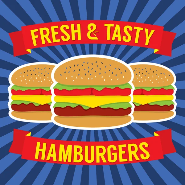 Hamburger vectorillustratie — Stockvector