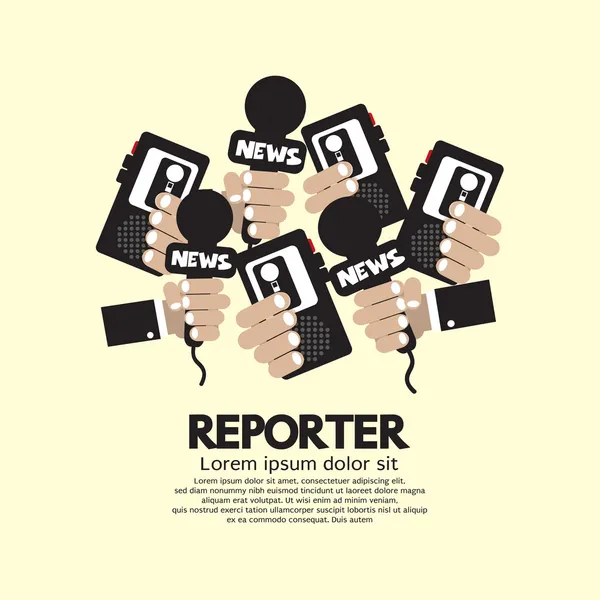 Reporter Concept Vector Illustration — Stock Vector