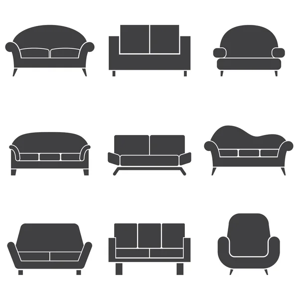 ICONOS SOFA — Archivo Imágenes Vectoriales