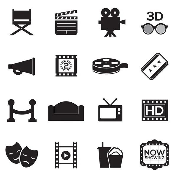 Iconos de cine — Archivo Imágenes Vectoriales