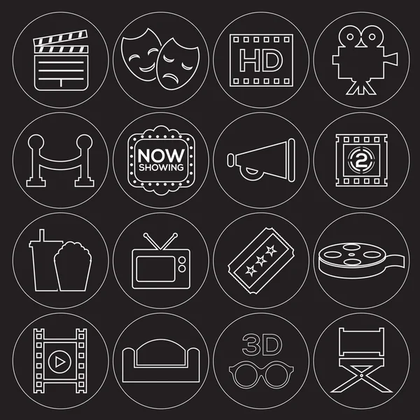 Cinema Icons — Stock Vector