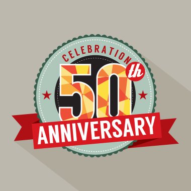 50 Years Anniversary Celebration Design clipart