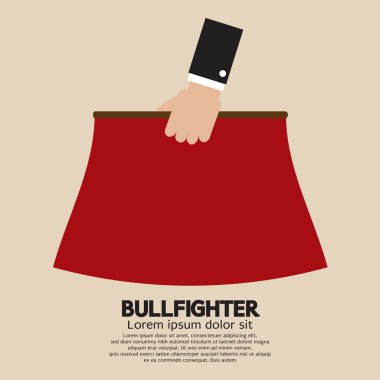 Red Fabric of Bullfighter Vector Illustration clipart
