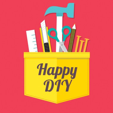 mutlu DIY vektör çizim