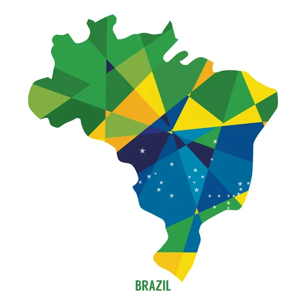 Mapa de Brasil Vector Ilustración — Vector de stock