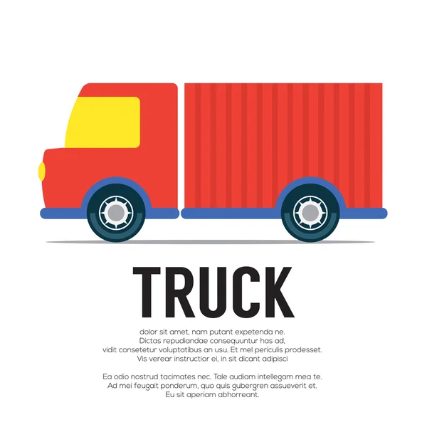 Illustration vectorielle camion — Image vectorielle