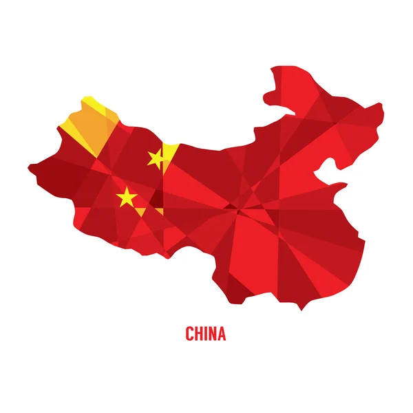 Karte von China Vektor Illustration — Stockvektor