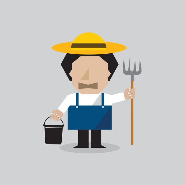 Illustration vectorielle de l'homme agriculteur — Image vectorielle