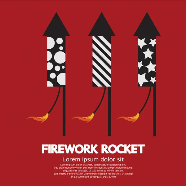 Ilustrasi Roket Firework - Stok Vektor