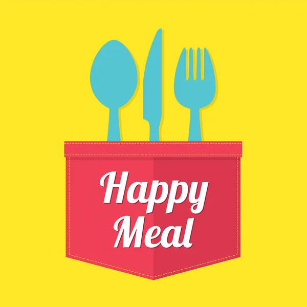 Boldog étkezés vektoros illusztráció — Stock Vector