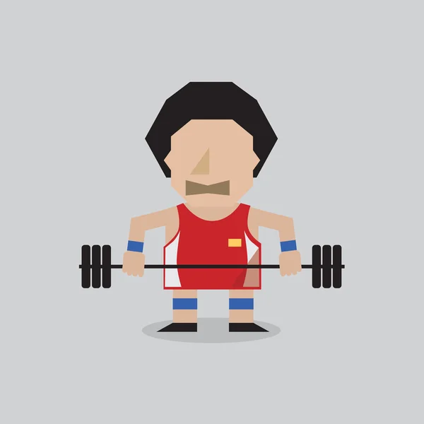 Weight Lifter Vector Illustration — Stock Vector