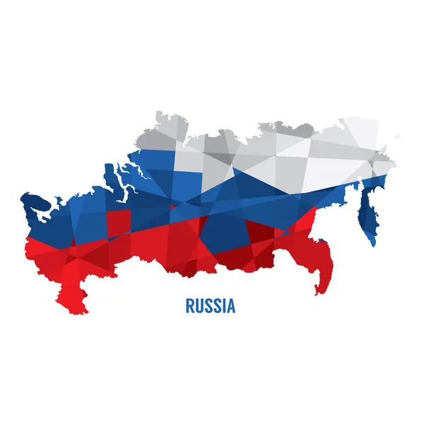 La mappa di Russia Vector Illustration — Vettoriale Stock