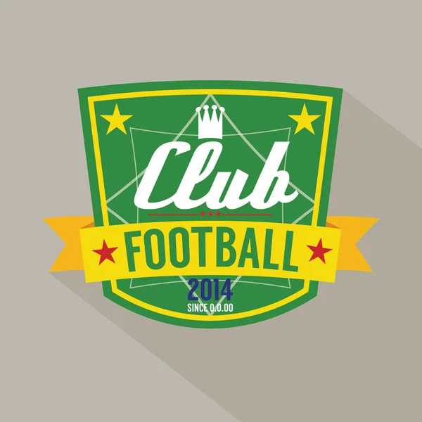Emblema de futebol ou futebol — Vetor de Stock