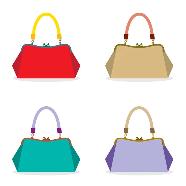 Mujer Bags Vector Ilustración — Archivo Imágenes Vectoriales