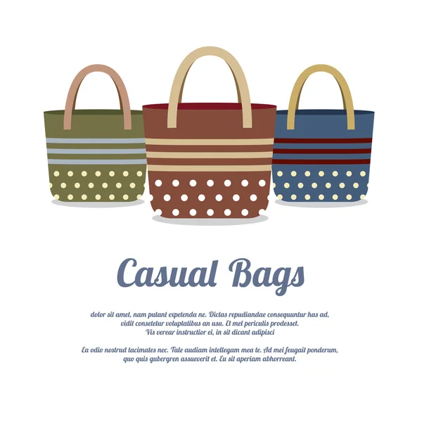 Verzameling van casual handtassen — Stockvector