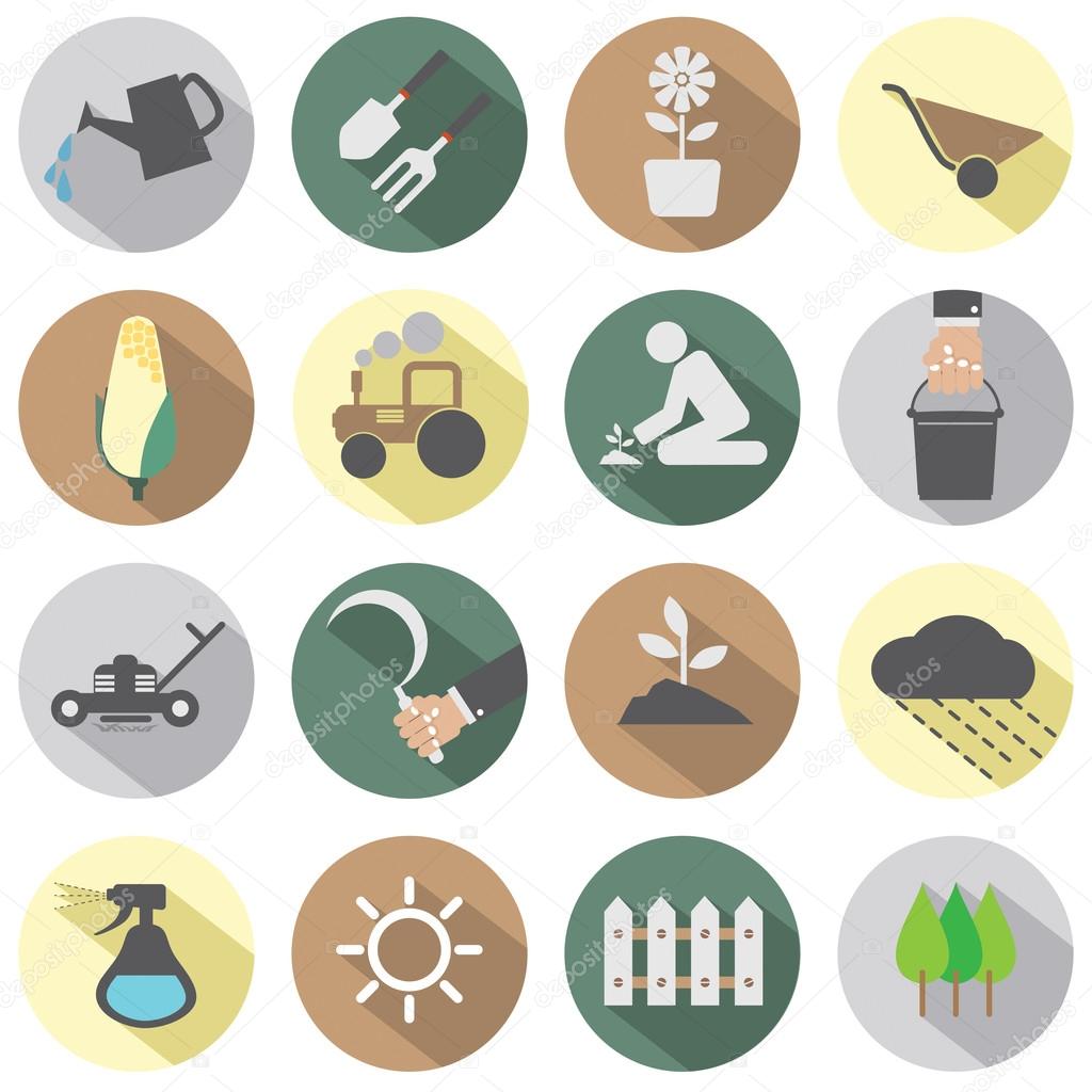 Agricultural Equipment Icons