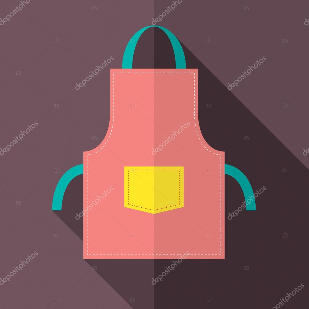 Flat Design Apron Vector Illustration Stock Illustration by ©happymay 46517527