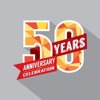 50th Year Anniversary Celebration Design clipart