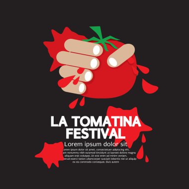 La tomatina festival vektör çizim